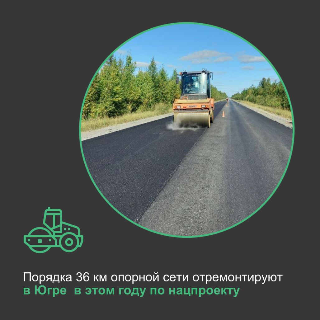 В 2025 году в Ханты-Мансийском автономном округе-Югра будет продолжен ремонт опорной дорожной сети