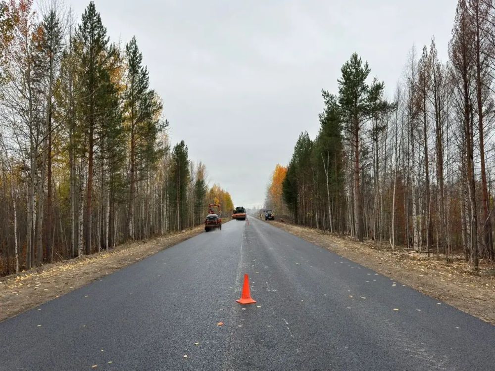 В Югре на участке ремонта автомобильной дороги г.Стрежевой – г.Нижневартовск, завершаются работы запланированные на 2025 год 