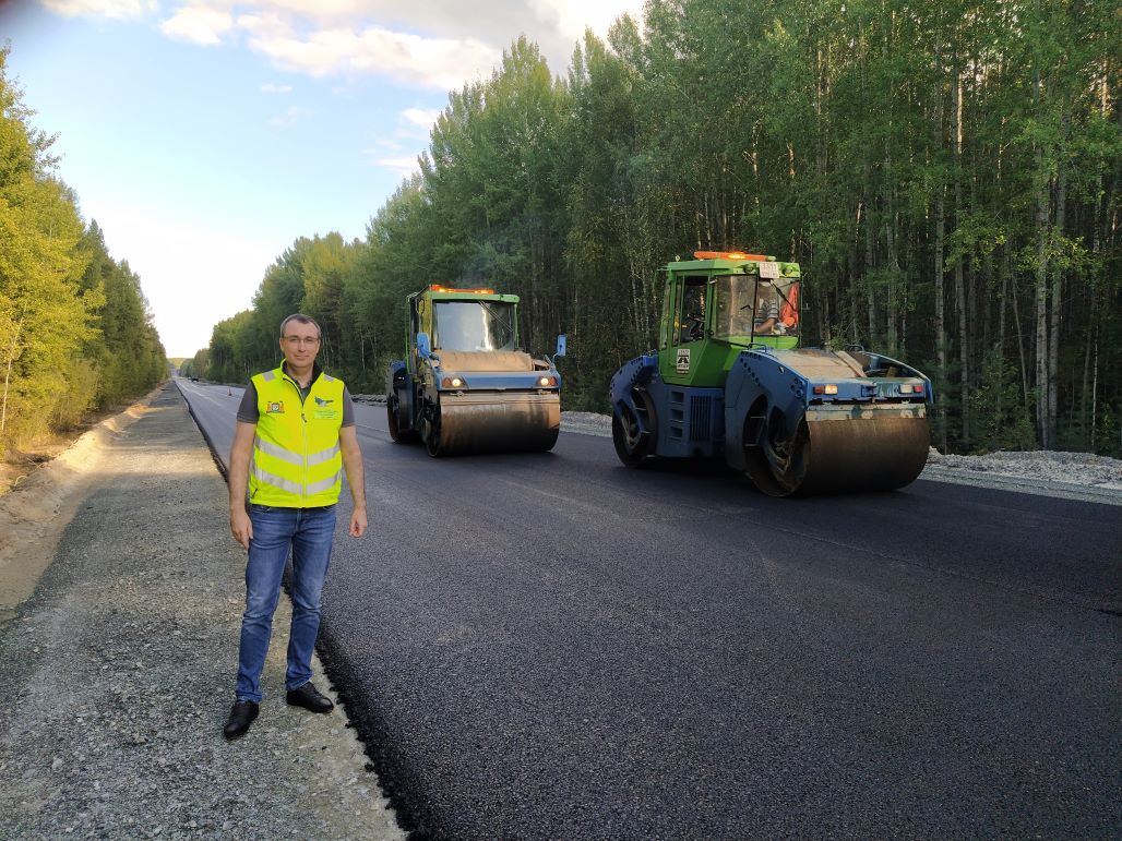 В Ханты-Мансийском автономном округе-Югра продолжается ремонт  участка дороги Юг