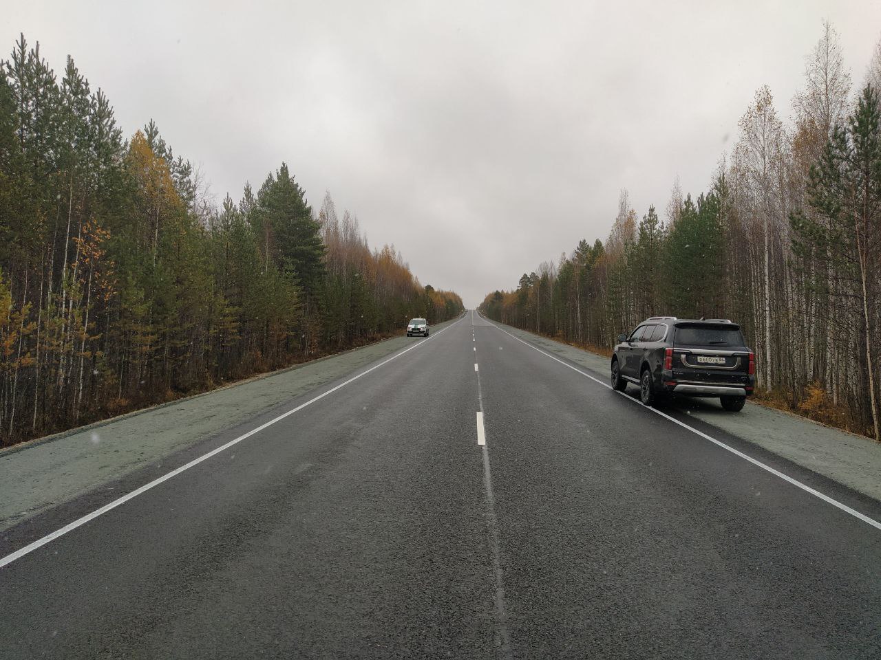В Кондинском районе Ханты-Мансийского автономного округа-Югра  завершили работы по первому этапу ремонта дороги «Юг» на участке с 230 по 236 км