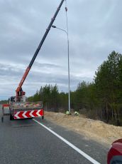 На автомобильной дороге г.Югорск - г.Советский выполним недостающее электроосвещение