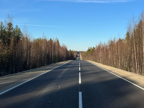 В Югре по нацпроекту завершили капитальный ремонт участка дороги Югорск-Советский - Верхний Казым-Надым 