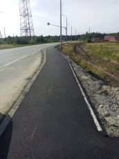 В Советском районе благодаря нацпроекту завершают устройство недостающих тротуаров