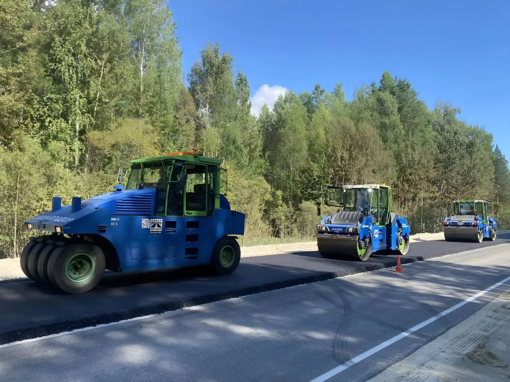 В Ханты‑Мансийском автономном округе — Югре продолжается ремонт участка дороги «Юг» 
