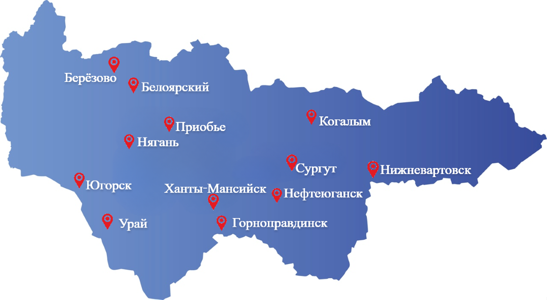 12 опорных пунктов развития появились на карте Югры 